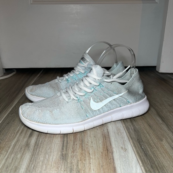Nike Free RN Flyknit 2017 Running Shoes Women’s Size 8 Blue 880844-012 - Picture 1 of 10